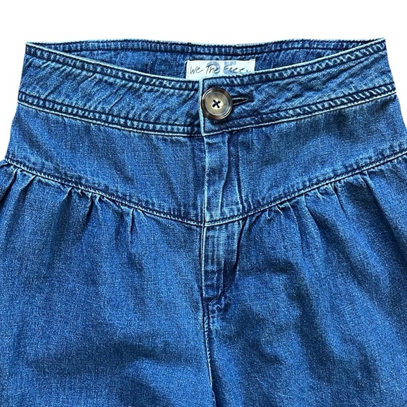 WE THE FREE Wide Leg Cropped Jeans with Front Yoke Size 25 - Picture 7 of 9